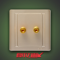 Simon Switch Socket 55 Series Champagne Gold 1 Bit Audio Wiring Speaker Audio Panel 86 Type N55401-56