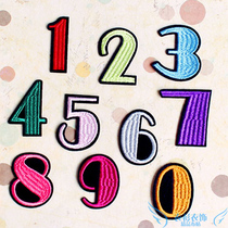 Small color number number cloth patch patch decorative sticker ball uniform number sewn can sew shirt patch