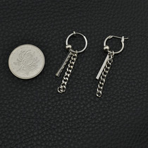 New Japanese and Korean fashion earrings for men and women couples single tide ball chain tassel ear ring no ear hole invisible ear clip