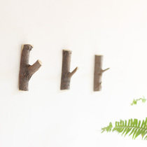 (Mountain elm hook)Wood raving original design Northeast wild mountain elm pastoral decoration sticky hook hook