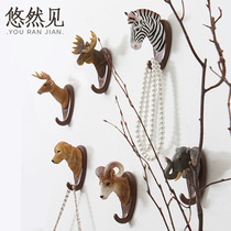 American country cafe bar clothing store Wall Wall three-dimensional animal wall hanging deer head personality creative decoration adhesive hook