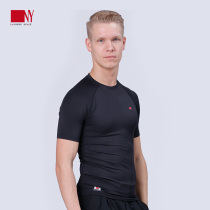 NY na art spring and summer new dance clothing mens T-shirt short sleeve slim and breathable elastic training suit