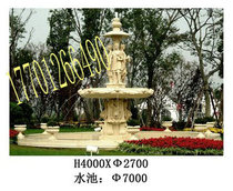 Beijing Landscape Decoration Carving Artificial Art Sandstone European Character Animal Round Carving Three-dimensional Sculpture Fountain Ornament