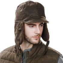 Hat mens winter Korean version of the tide outdoor Lei Feng hat thickened cap Warm cap windproof cap ear cap Northeast cap