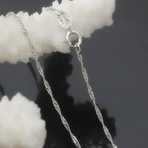 16 inch gold plated white gold necklace water wave chain foreign trade silver necklace pendant time jewel matching chain ornament female