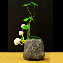 Resin Avatar Mushroom Light Festival can lamp Potted Seven-color LED light-controlled induction lamp to send girlfriend gift