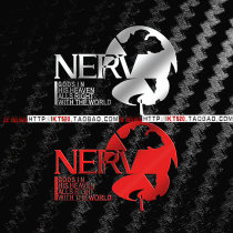 Evangelion Q NERV headquarters EVA theater version logo EVA metal mobile phone sticker Maple Leaf B