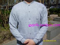 Medium-aged pure cotton triple warm cardiovert sweatshirt and fattening up special body three-layer warm cardiovert men warm blouses