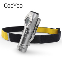 CooYoo Fermi Zoom L-shaped Chest Lamp Strong Light Mini Flashlight USB Charging Dual Purpose Headlights