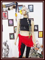 Yoga belly dance new small high neck sleeveless half length stretch cotton top classic design AY44