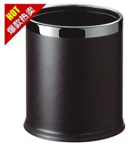 Round single - layer trash bin Painting creative trash cans Household room trash can thicken without cover