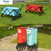 Russian original single folding car portable shopping cart luggage car camping car outdoor props driver Rod trolley