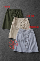 S155C 0712 PARTIAL PRETTY WASHED MIAN QUALITY FRESH SMALL A TYPE HIGH WAIST ONE-PIECE HALF BODY DRESS