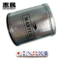 Bar entertainment supplies bottomed out color leather Cup Cup screen Cup each send 6 dice 10