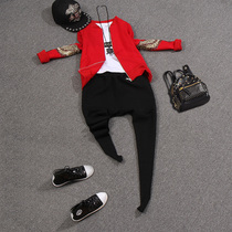 Sports Casual Suit Women Europe Station 2022 Autumn New Necropolis Trousers Blouses Korean Version Fashion Three Sets Womens Clothing