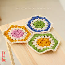 Popular hot selling hook color coaster pot mat Pan mat Mori fresh crochet pad candy color Sweet Bowl mat