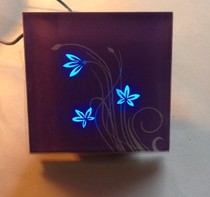 Tempered glass touch switch Three open 3 open single firewire capacitive touch screen 3 open single control double control Orchid light purple