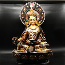 Tibetan Buddhism Nepal build copper gilded Buddha Lotus green Tuas Buddha two feet