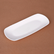 New 10 5-inch Rectangular Fish Dish Fish Dishes Tangshan Pure White Genuine Bone China Transparent High-grade Bone China Porcelain