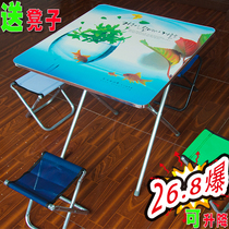 Folding Computer Desk Folding Dining Table Dining Table Small Table Table Four-Seat Dining Table Study Table