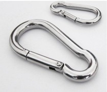 304 stainless steel spring hook M5 * 50 safety chain key chain rock climbing buckle fast hanging 8-character gourd buckle