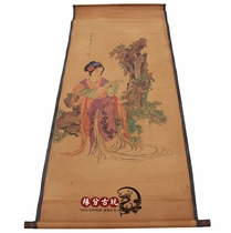 Antique Middle Hall Antique Calligraphy Painting Middle Hall Painting Chinese Painting Living Room Hanging Painting Landscape Painting Zhang Daqian Book Girl has been framed