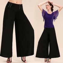 Ladies modern dance pants new ballroom dance big feet pants adult Bell pants waltz under the waltz wide leg pants