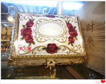 Russian oversized color tin jewelry box wedding Western double layer tin jewelry box birthday gift diamond ring box