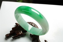 Piayang green flower Jade Myanmar jade bracelet high-grade ice old pit certificate female jade bracelet wide version