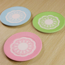 Disposable paper plate 7 inch 10 round dish disposable lunch box new special sale barbecue