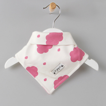 Baby cotton triangle towel Infant saliva towel Newborn snap adjustable bib Eating pocket bib