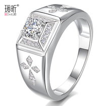 Retro 925 silver ring Mens zircons Diamond overbearing Japan-Republic of Korea Single boomers Index Finger Personality 100 Hitch Ring Ornament