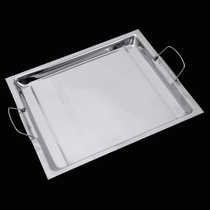 Rectangular plate non-stick barbecue frying pan thick iron plate frying pan stainless steel baking pan