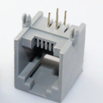 RJ11 phone holder 623-6P4C socket in-line 90 degree horizontal