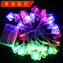 LED Stars Color Lights Flashing Lights Battery Light Strings long bright with flashy festive Wedding Christmas Gathering to decorate butterfly-shaped lights