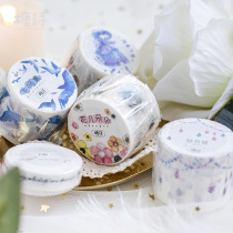 Han Edition Creative Sky Teenage Girl Series Flying Bird Bubble English Decoration and Paper Adhesive Tapes Handbill Album DIY
