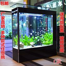 European fish tank aquarium ecological water-free screen partition polycrystalline glass 1 2 meters 1 5 meters can be customized