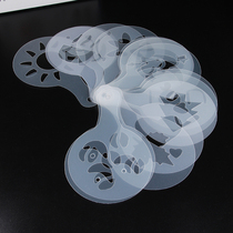 16 plastic coffee flower mold fancy coffee printing model thick milk coffee flower powder mold