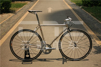 Flat handle road assembly diy: Tsunami road bike steel frame 4600 kit sun venus wheel set