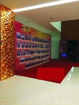Annual Meeting Spray-painted Background Wall Stage Carpet Build Light Sound Lease Installation Year-end Answer Sessions event