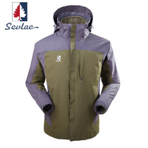 sevlae men's outdoor winter fleece three-in-one or two-piece detachable thermal jacket
