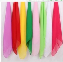 Dance handkerchief Jiaozhou Yangge handkerchief gauze towel Square towel Silk scarf Wind crisp rain memory Chiffon hand yarn props