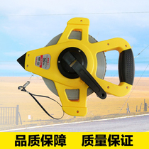 Lion 50m steel tape measure 50m three-layer nylon coating waterproof rust-proof scratch engineering surveying and mapping ruler