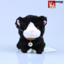 TAKENOKO plush cat toy doll jewelry Black tie little cat simulation cat doll ornaments