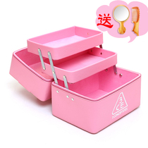 Multifunctional folding makeup bag Portable professional hard storage box Large capacity multi-layer portable makeup box waterproof