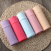 5-piece sexy underwear ladies mid-waist comfortable pure cotton fabric large size seamless triangular trousers