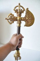 Nepal handmade copper amalgam gold five shares and the ggs chu jiang mo chu long 41 5cm