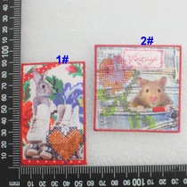 Heart embroidery YD01 hand-painted manga print embroidery gray rabbit skate mouse jeans back adhesive cloth