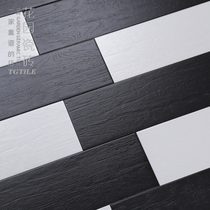 Nordic style imitation solid wood floor tiles living room bedroom wood grain tiles black and white tiles modern antique tiles non-slip floor