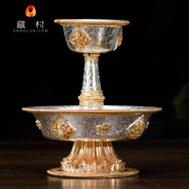Eight auspicious tribute wine cup Buddhist supplies Nepal handmade pure copper gilt gilt silver gilt for Buddha cup for cup height 18cm